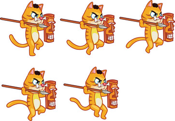 cannibal cat jumping sprite vector