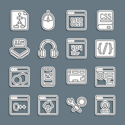 set line create account screen browser setting vector image
