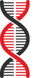 Dna icon modern simple flat sign isolated vector