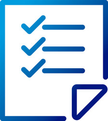 paper document file with checklist gradient style vector image