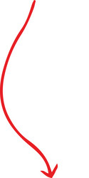 red and simple thin arrow variation vector image