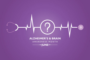 alzheimers and brain awareness month observed vector