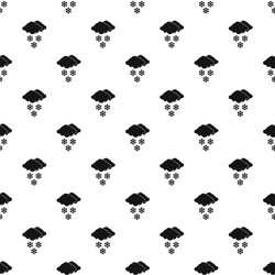 clouds and snow pattern simple style vector image