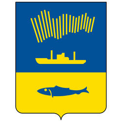 Flag murmansk oblast in russian federation Vector Image