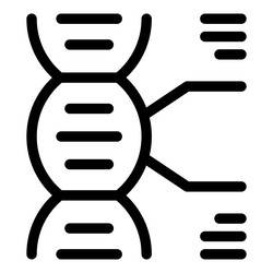 dna structure connecting with lines forming vector image