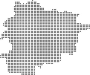 pixel map of andorra dotted vector