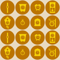 seamless background with clock vector image