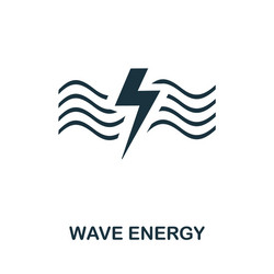 wave energy icon simple element from alternative vector image