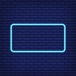 neon frame in form a square set color vector image