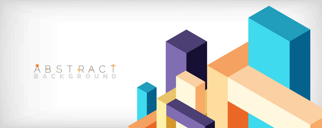 abstract background 3d cubes cubic elements vector image