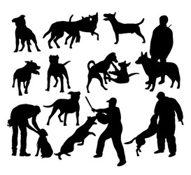 Animal Activity Silhouettes Vector Image