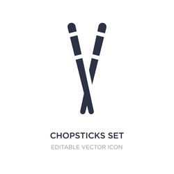 chopsticks set icon on white background simple vector image