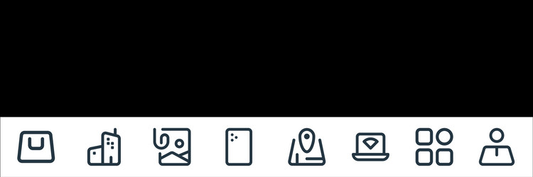 myicon one line icons linear set quality vector image
