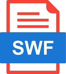 swf file document icon vector image