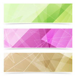 triangular pattern web footer collection vector image