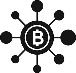 Bitcoin scheme icon simple graph currency vector