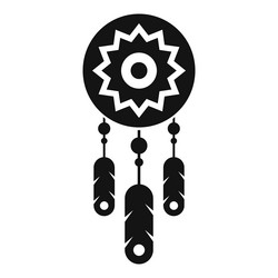 floral dream catcher icon simple tribal vector