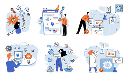 startup idea it involves refining concept vector image