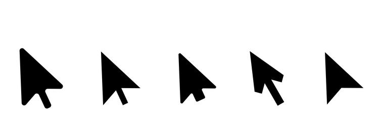 click cursor icon computer mouse pointer arrow vector image