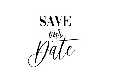 Elegant Save the Date Script vector image