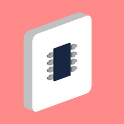 Microchip computer symbol vector