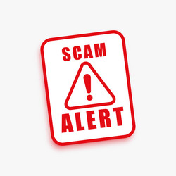 scam alert warning background to keep you save vector image