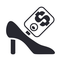 Stylish High Heel Shoe Icon Vector Image