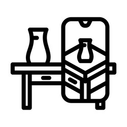 virtual object overlay augmented reality line icon vector image