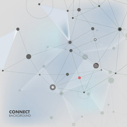 abstract polygonal with connecting dots and lines vector image