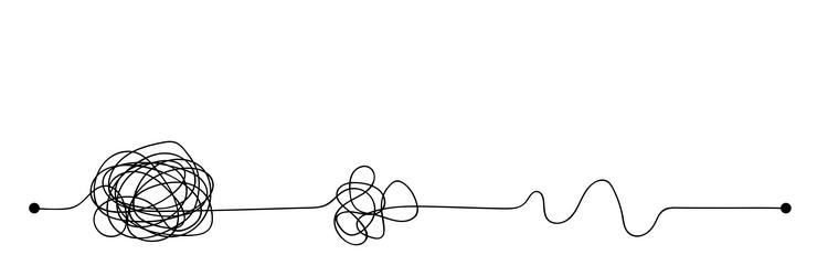 complex and easy simple way from start to end vector image