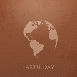 Earth day cardboard banner design vector