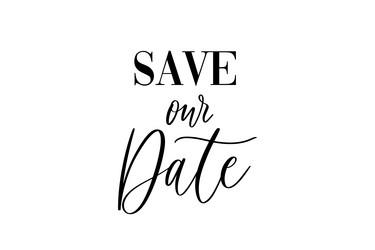 Elegant Save the Date Script vector image