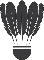 Shuttlecock icon logo design Royalty Free Vector Image