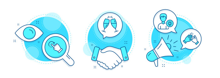 clapping hands person idea and rotation gesture vector image