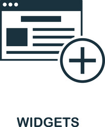 widgets icon creative element design from content vector image