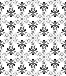 abstract seamless pattern with waves and circles vector image