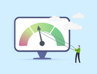 fear and greed index or page loading speed time vector