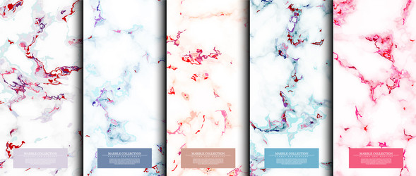 Marble collection abstract pattern texture pastel vector