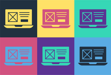 pop art ui or ux design icon isolated on color vector image