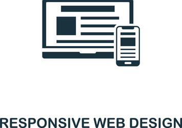responsive web design icon creative element vector image