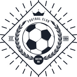 soccer football typography badge design element Vector Image