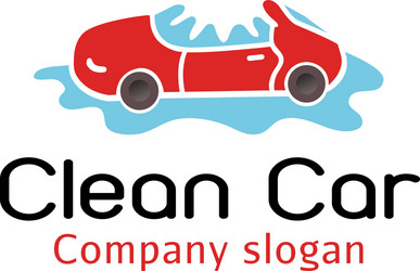 Car paint logo template design wash Royalty Free Vector
