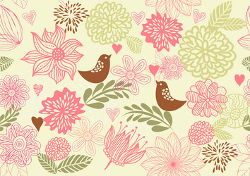 Delicate Floral Pattern Vector Image