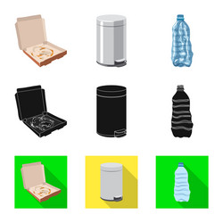 isolated object dump and sort sign collection vector image