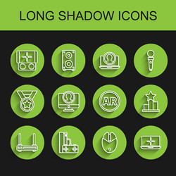 set line router and wi-fi signal game console vector image