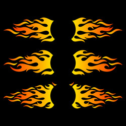 Fire flame design elements Royalty Free Vector Image