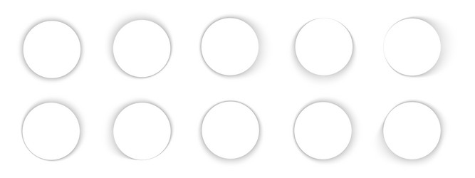 set of round shadows circle soft overlay effect vector image