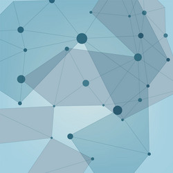 abstract polygonal with connecting dots and lines vector image