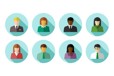 avatar set business people vector