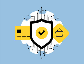 data security in e-commerce transactions secure vector image